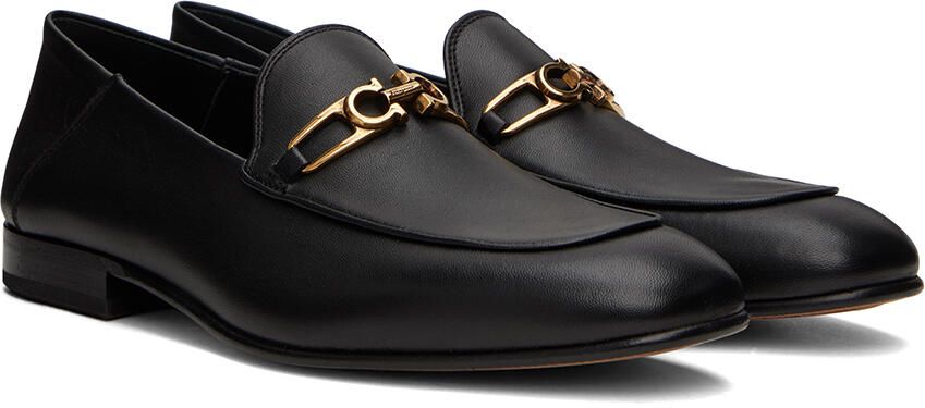 Ferragamo Black Gancini Loafers - Picture 2