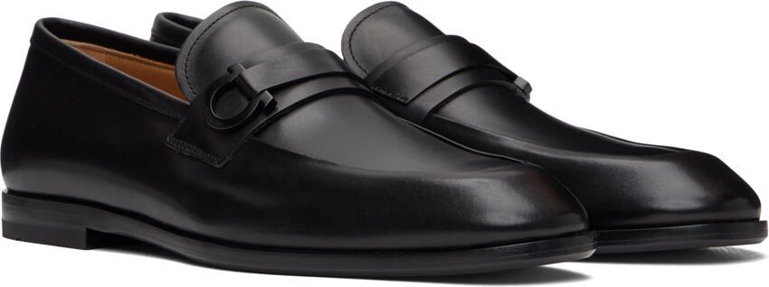 Ferragamo Black Gancini Loafers - Picture 2