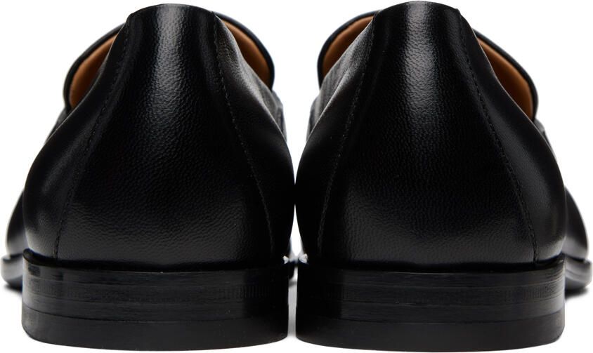 Ferragamo Black Gancini Loafers