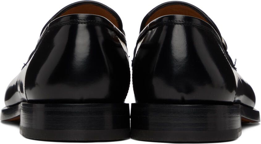Ferragamo Black Gancini Loafers