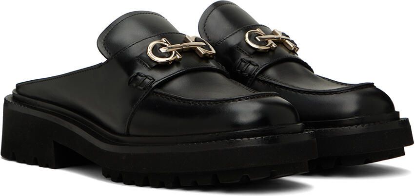 Ferragamo Black Gancini Mules - Picture 2
