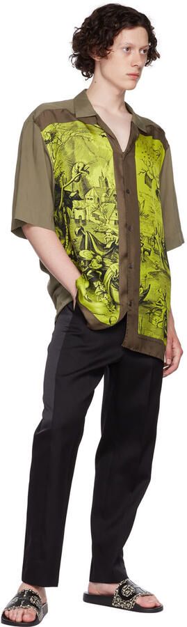 Salvatore Ferragamo Black & Beige Gancini Slides - Picture 4