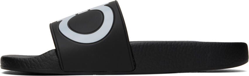 Ferragamo Black Gancini Slides - Picture 4
