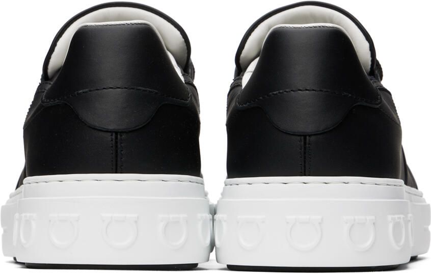 Salvatore Ferragamo Black Gancini Sneaker
