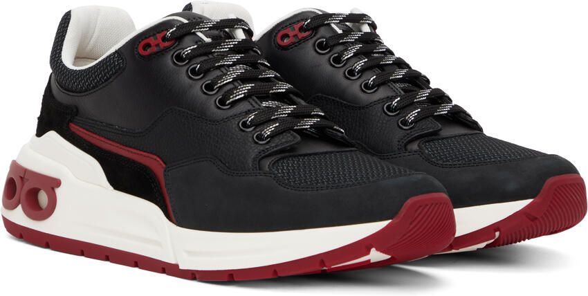 Ferragamo Black Gancini Sneakers - Picture 2