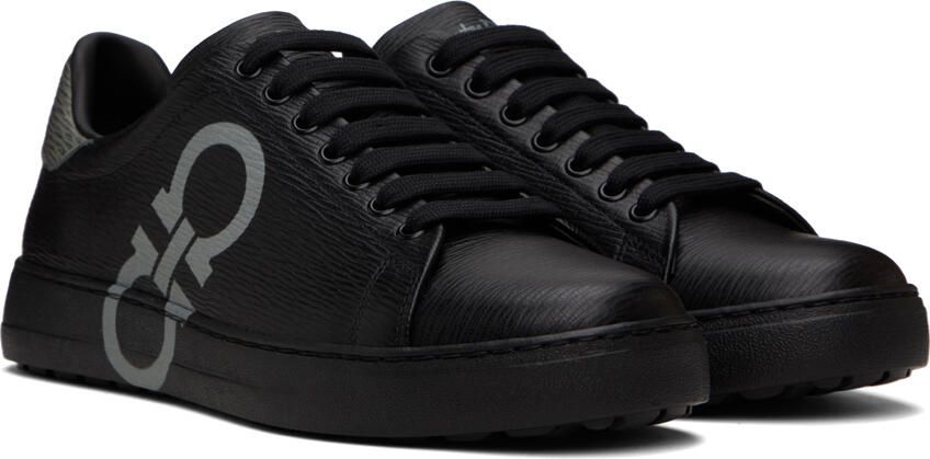Ferragamo Black Gancini Sneakers - Picture 2