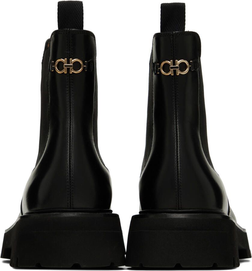 Salvatore Ferragamo Black George 2 Chelsea Boots