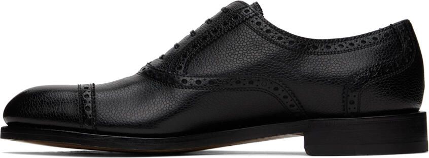 Ferragamo Black Gianluigi Oxfords - Picture 4