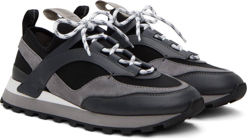 Salvatore Ferragamo Gray Indy Sneakers - Picture 2