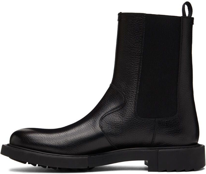Salvatore Ferragamo Black Leather Chelsea Boots - Picture 3