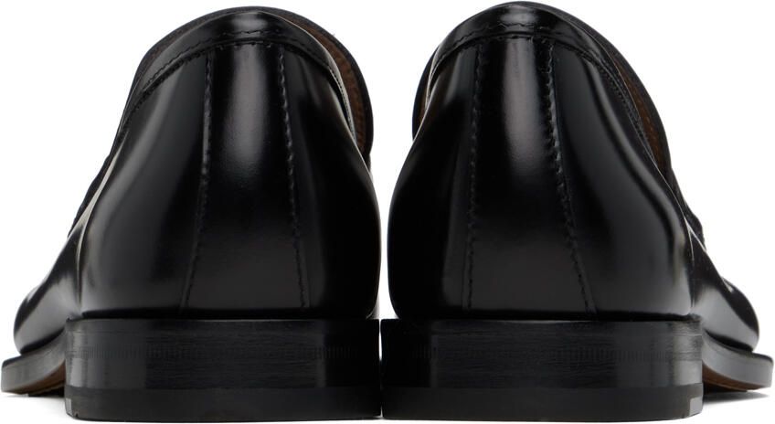 Salvatore Ferragamo Black Gancini Ornament Loafers