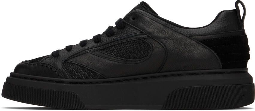 Ferragamo Black Paneled Sneakers - Picture 3