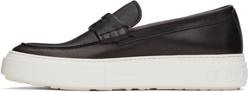 Salvatore Ferragamo Black Sporty Loafers - Picture 3