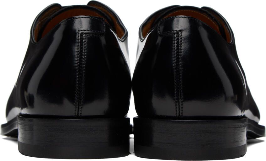 Ferragamo Black Square Toe Oxfords