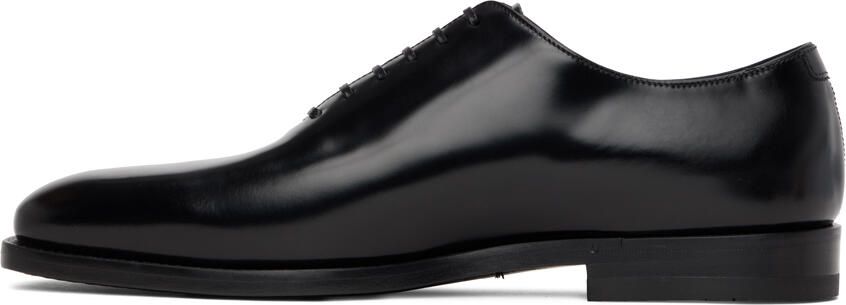 Ferragamo Black Square Toe Oxfords - Picture 3