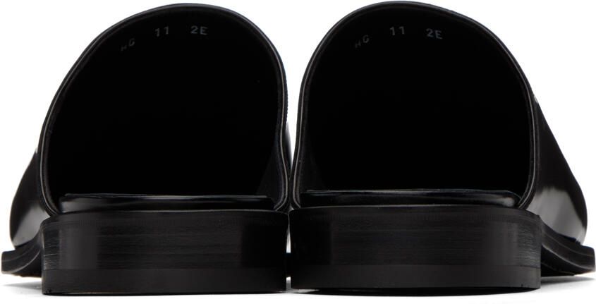 Ferragamo Black Square Toe Slippers