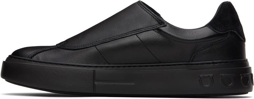 Salvatore Ferragamo Black Velcro Sneakers - Picture 3