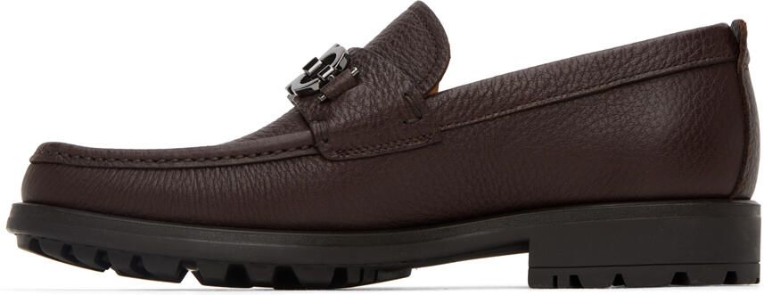 Salvatore Ferragamo Brown David Loafers - Picture 3