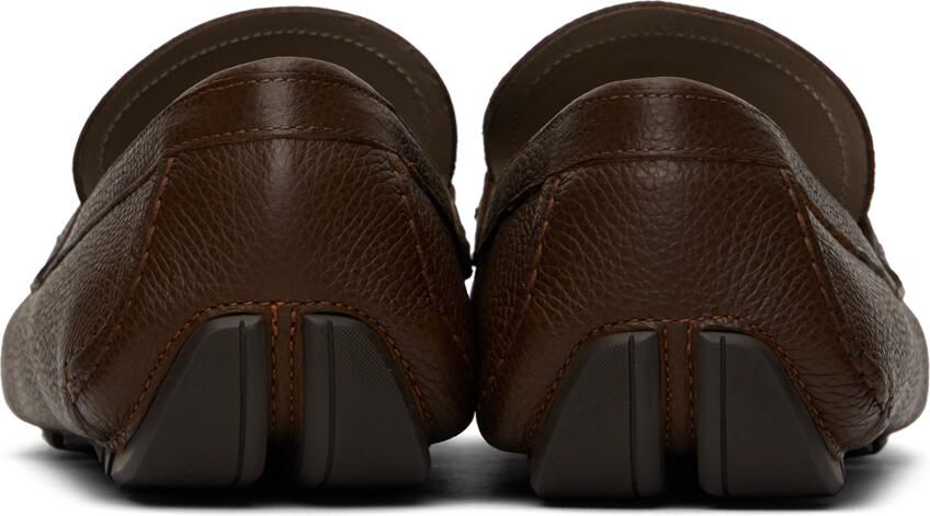 Salvatore Ferragamo Brown Front 4 Loafers