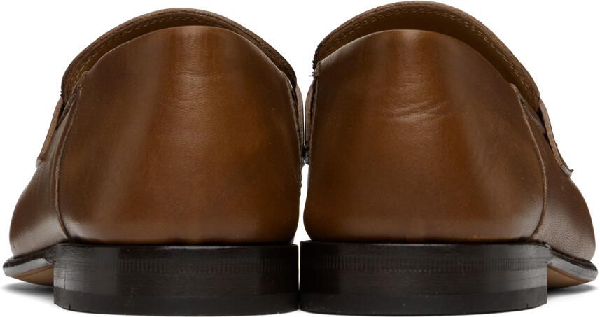 Ferragamo Brown Gancini Loafers
