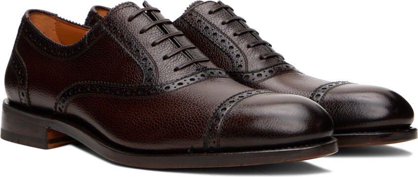 Ferragamo Brown Gianluigi Oxfords - Picture 2