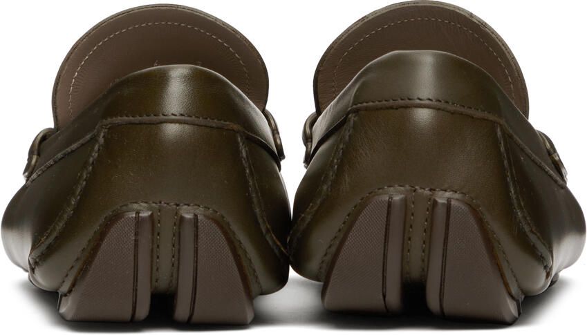Salvatore Ferragamo Khaki Newton Loafers