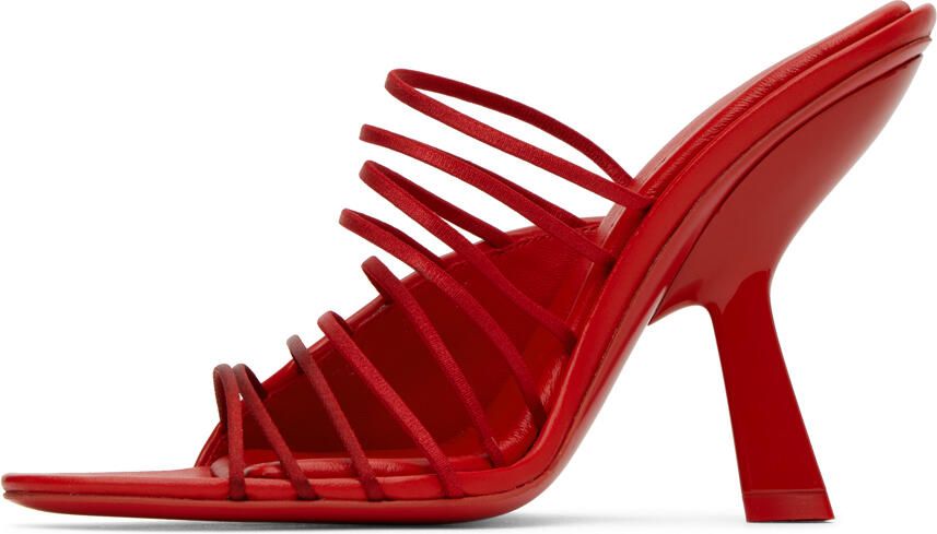 Ferragamo Red Pointed Heeled Sandals - Picture 3