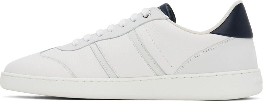 Ferragamo White & Blue Signature Low Sneakers - Picture 3