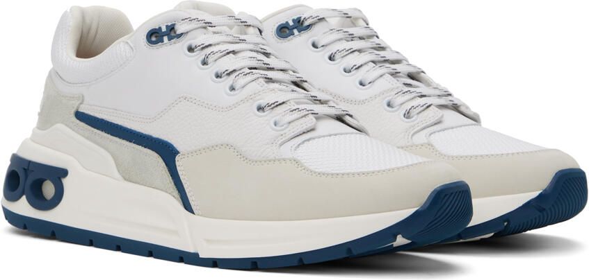 Ferragamo White Gancini Sneakers - Picture 2