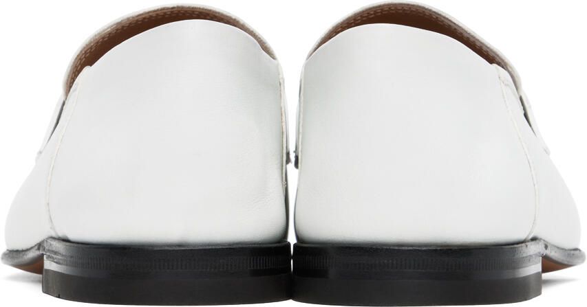 Ferragamo White Gin Loafers