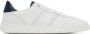 Ferragamo White & Blue Signature Low Sneakers - Thumbnail 1