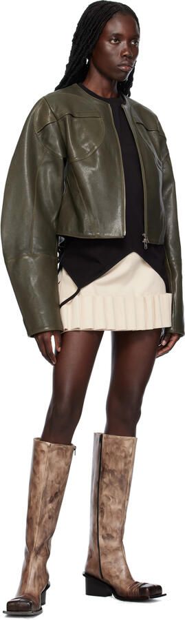 FIDAN NOVRUZOVA Brown Gathered Boots - Picture 4