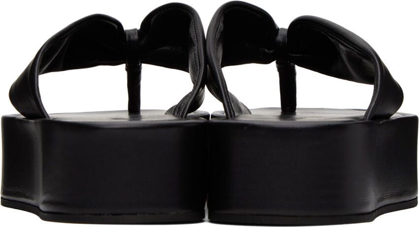Filippa K Black Gathered Sandals