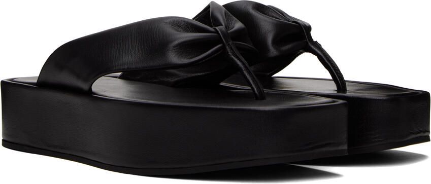 Filippa K Black Gathered Sandals - Picture 2