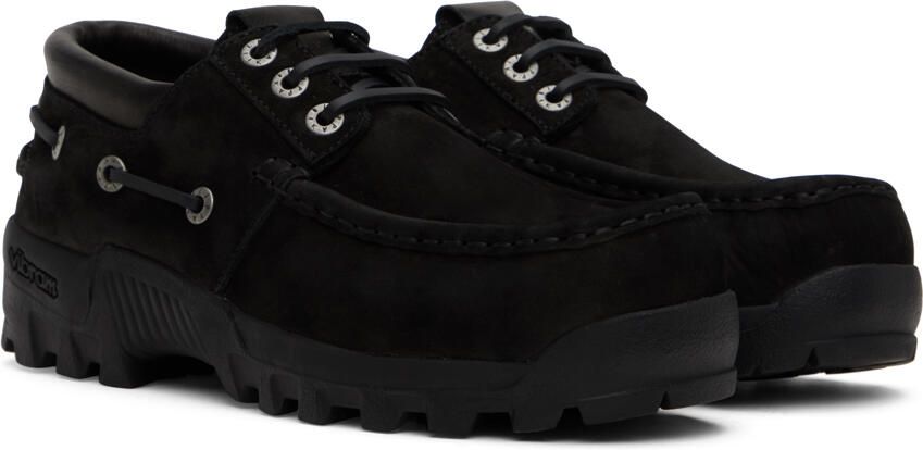Filippa K lace-up nubuck leather boat shoes Black - Picture 2