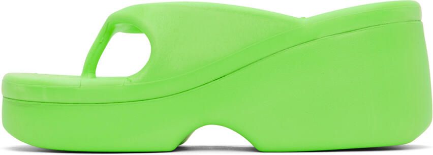 ForBitches Green Platform Flip Flops - Picture 3