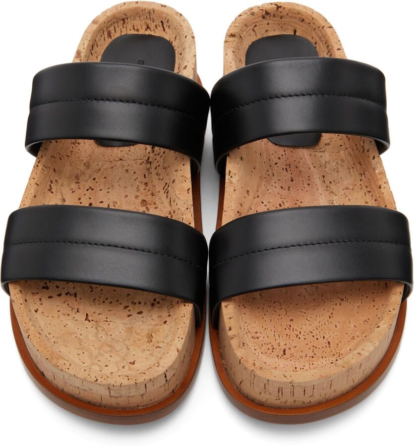 Gabriela Hearst Black Striker Flat Sandals