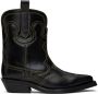 GANNI Black & Yellow Western Boots - Thumbnail 1