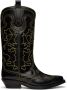 GANNI Black Embroidered Western Boots - Thumbnail 1