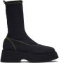 GANNI Black Retro Flatform Sock Boots - Thumbnail 1