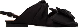 GANNI Black Soft Bow Sandals