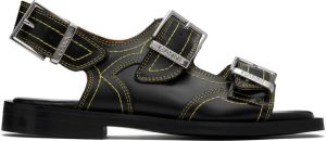 GANNI Black Western Sandals