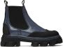 GANNI Blue Cleated Low Chelsea Boots - Thumbnail 1