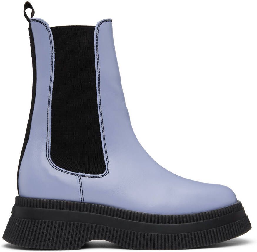 GANNI Blue Creepers Chelsea Boots