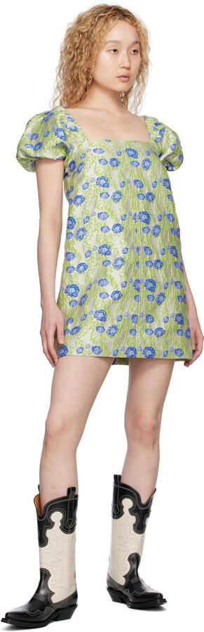 GANNI Black & Off-White Western Boots - Picture 4