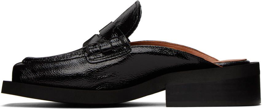 GANNI Black Backless Loafers - Picture 3