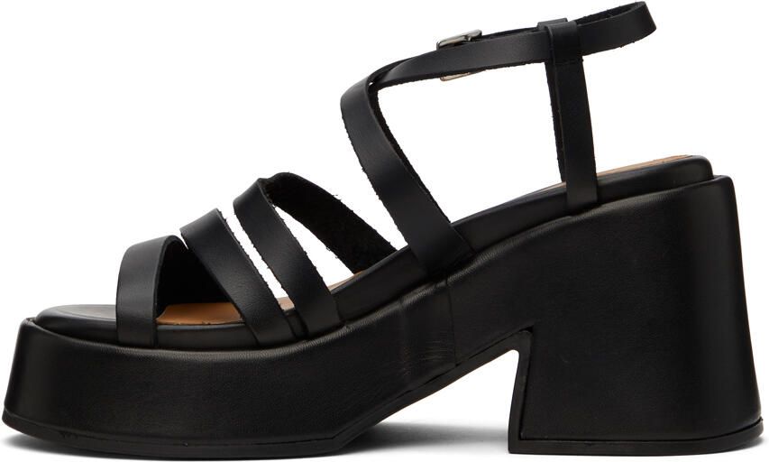 GANNI Black Chunky Heeled Sandals - Picture 3
