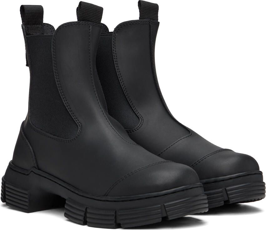 GANNI Black City Chelsea Boots - Picture 2