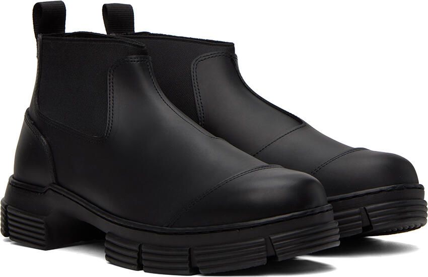 GANNI Black City Chelsea Boots - Picture 2