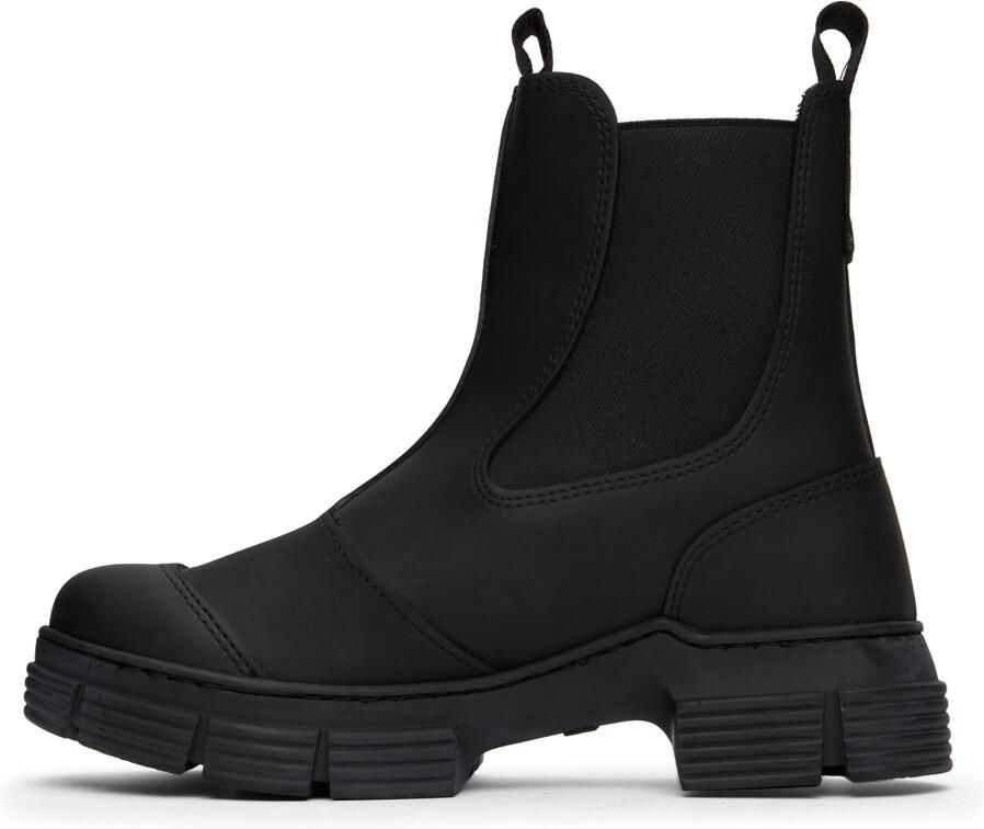 GANNI Black Recycled Rubber City Boots - Picture 2